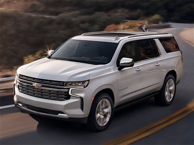 chevrolet suburban 2021-2023 Brushed Aluminum Black Pillar Trim