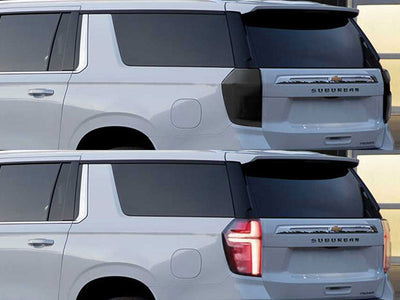 suburban Before and After Smoked Taillights