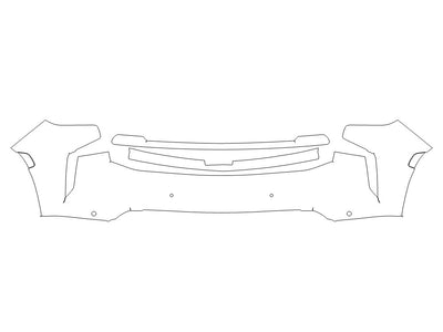 suburban 3M Clear Bra Bumper Precut PPF Diagram
