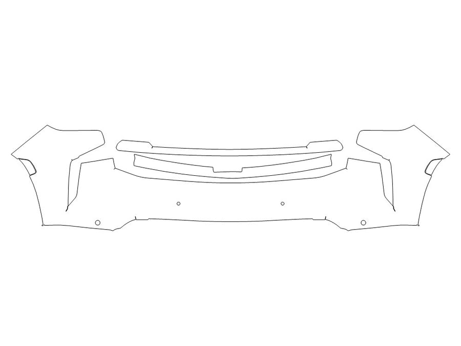 suburban Avery Dennison Clear Bra Bumper Precut PPF Diagram