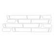 suburban 3M Clear Bra Door Cup Precut PPF Diagram