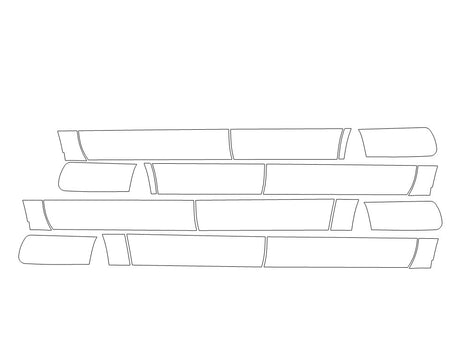 suburban 3M Clear Bra Door Cup Precut PPF Diagram