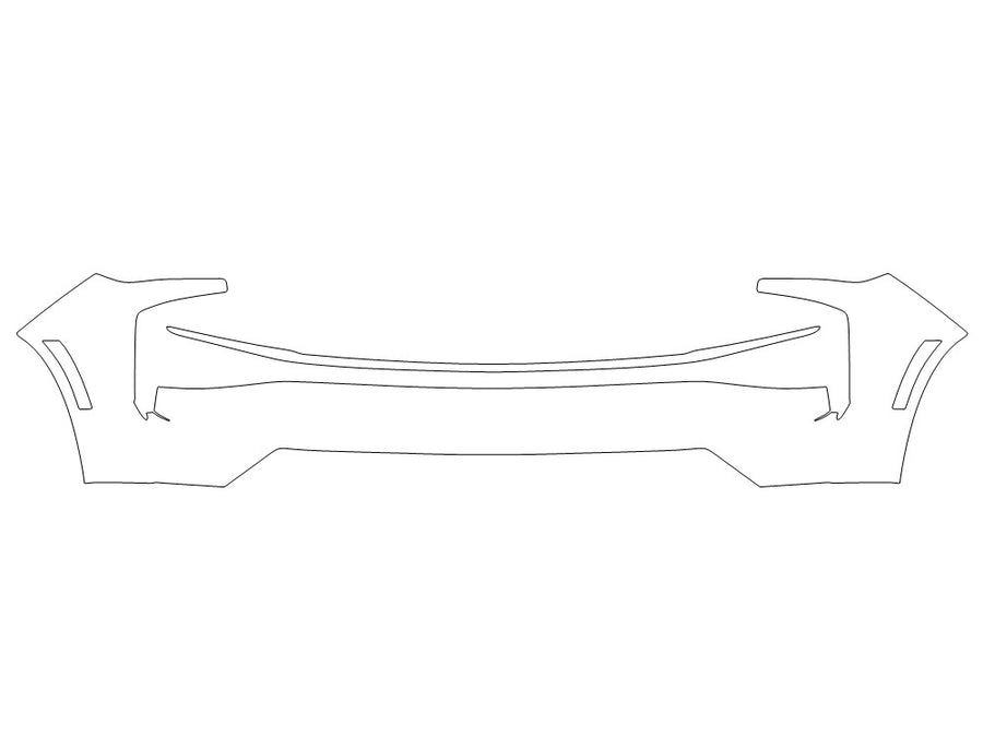 suburban 3M Clear Bra Bumper Precut PPF Diagram