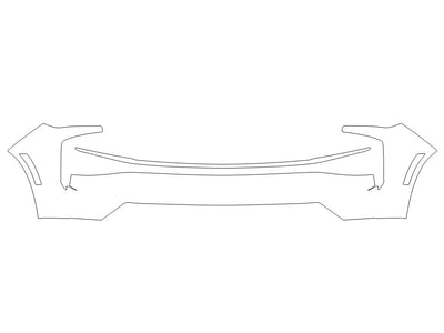 suburban Avery Dennison Clear Bra Bumper Precut PPF Diagram
