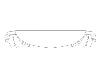 suburban 3M Clear Bra Hood Precut PPF Diagram