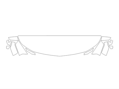 suburban Avery Dennison Clear Bra Hood Precut PPF Diagram