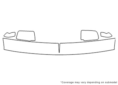 tahoe Avery Dennison Clear Bra Hood Precut PPF Diagram