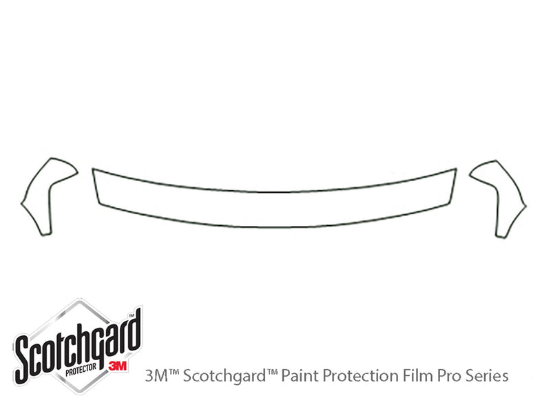 tahoe 3M Clear Bra Hood Precut PPF Diagram