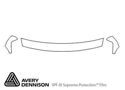 tahoe Avery Dennison Clear Bra Hood Precut PPF Diagram
