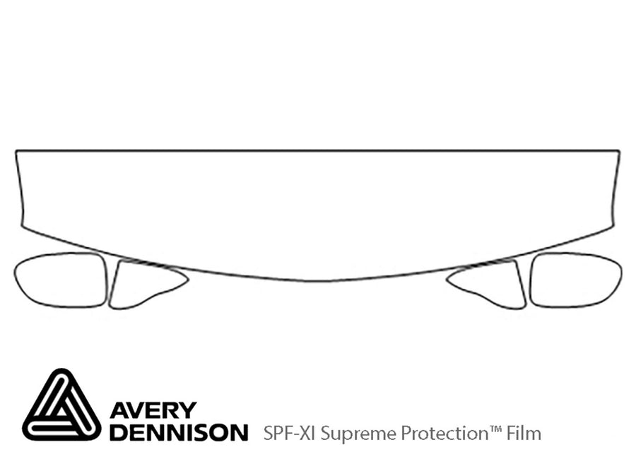tahoe Avery Dennison Clear Bra Hood Precut PPF Diagram