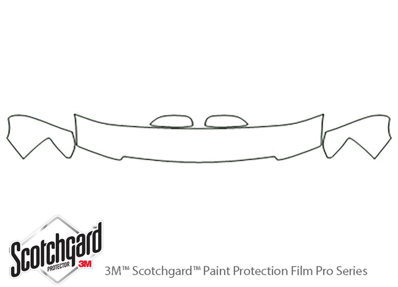 tahoe 3M Clear Bra Hood Precut PPF Diagram