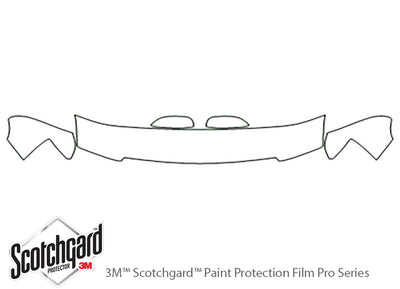 tahoe 3M Clear Bra Hood Precut PPF Diagram