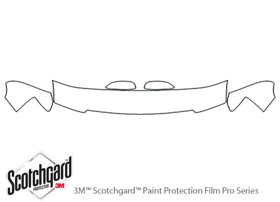 tahoe 3M Clear Bra Hood Precut PPF Diagram