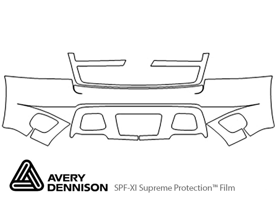 tahoe Avery Dennison Clear Bra Bumper Precut PPF Diagram