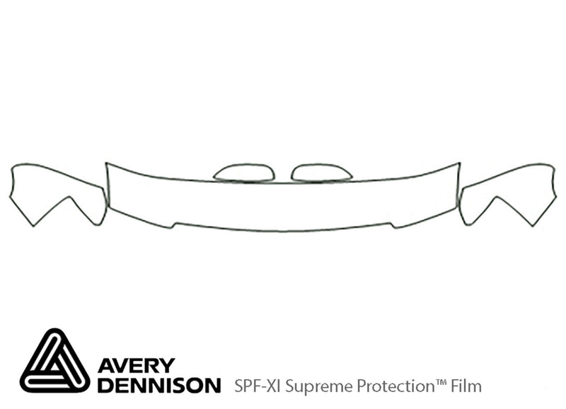 tahoe Avery Dennison Clear Bra Hood Precut PPF Diagram