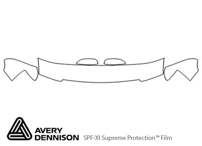 tahoe Avery Dennison Clear Bra Hood Precut PPF Diagram