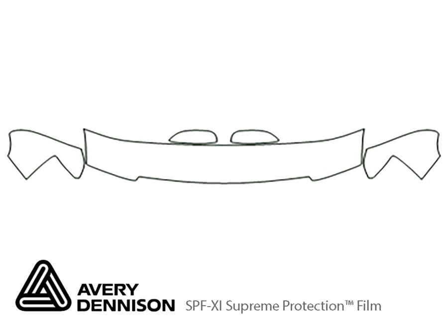 tahoe Avery Dennison Clear Bra Hood Precut PPF Diagram