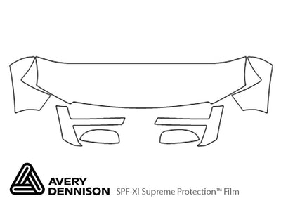 tahoe Avery Dennison Clear Bra Hood Precut PPF Diagram