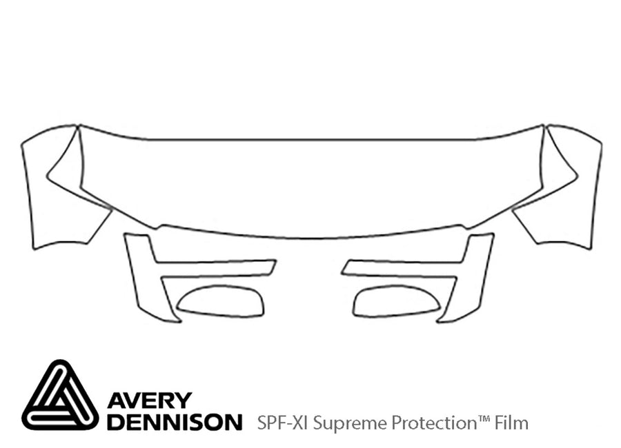 tahoe Avery Dennison Clear Bra Hood Precut PPF Diagram