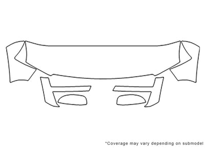 tahoe 3M Clear Bra Hood Precut PPF Diagram
