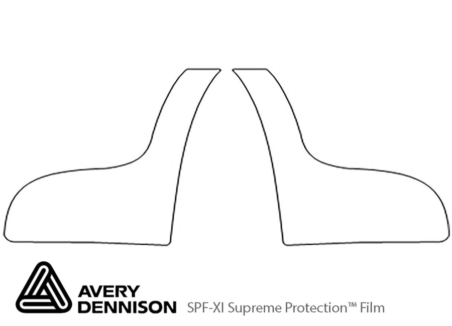 tahoe Avery Dennison Clear Bra Door Cup Precut PPF Diagram