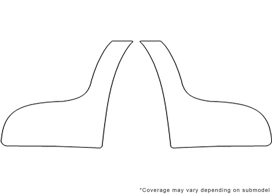 tahoe 3M Clear Bra Door Cup Precut PPF Diagram