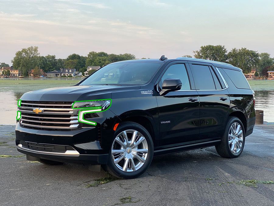 chevrolet tahoe 2021-2024 Headlight Protection Installation Location