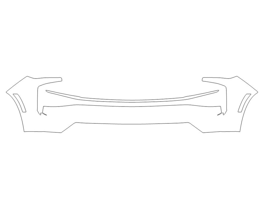 tahoe 3M Clear Bra Bumper Precut PPF Diagram