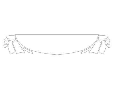 tahoe 3M Clear Bra Hood Precut PPF Diagram
