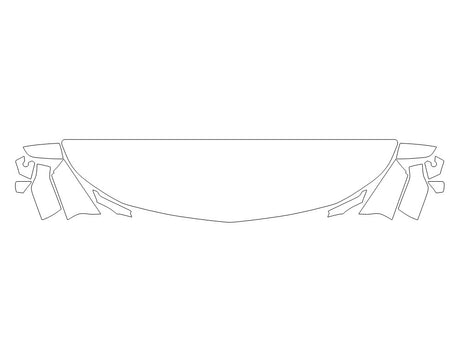 tahoe 3M Clear Bra Hood Precut PPF Diagram