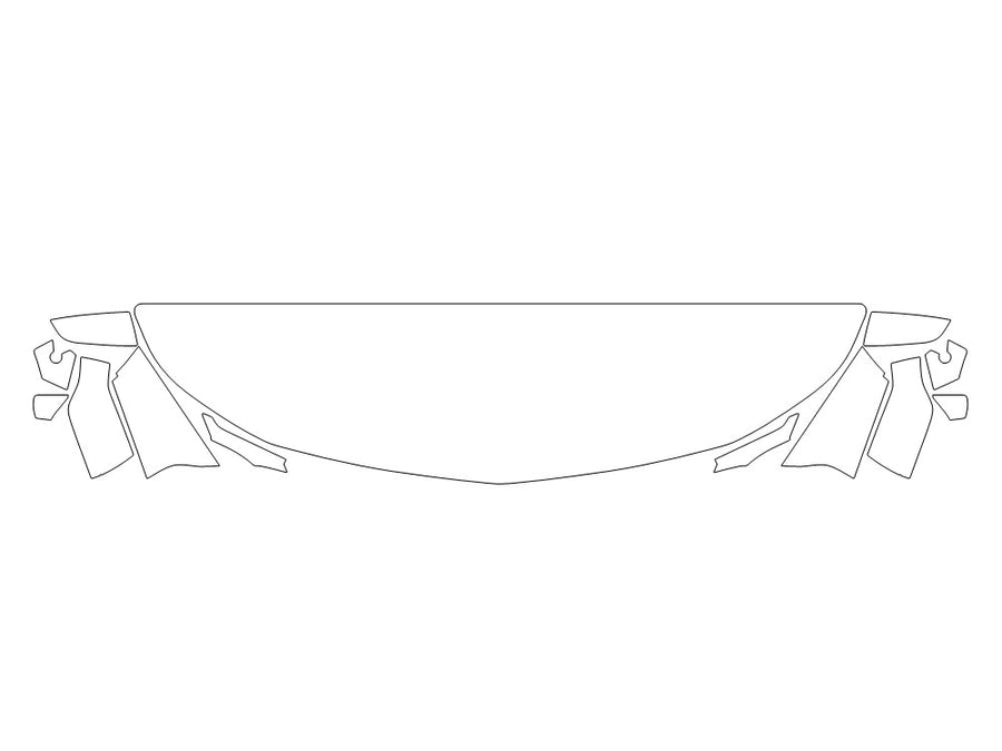 tahoe Avery Dennison Clear Bra Hood Precut PPF Diagram