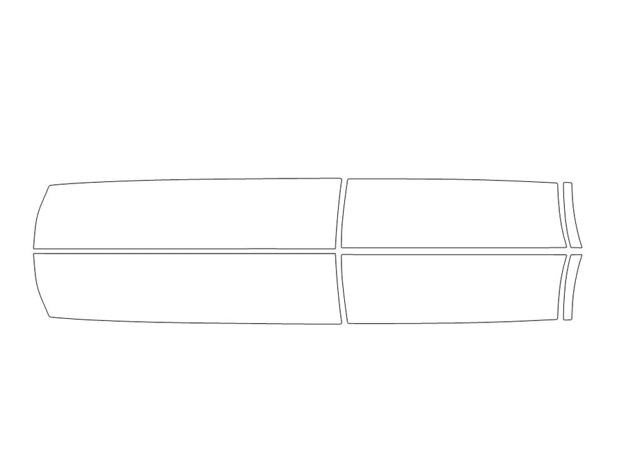 tahoe 3M Clear Bra Door Cup Precut PPF Diagram