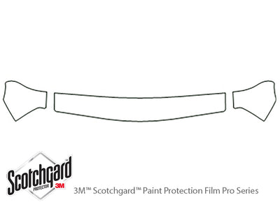 tracker 3M Clear Bra Hood Precut PPF Diagram