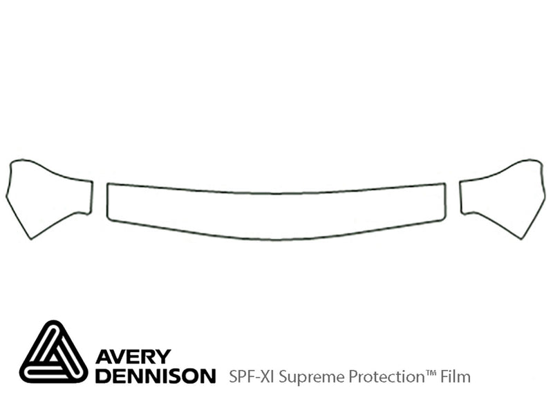 tracker Avery Dennison Clear Bra Hood Precut PPF Diagram