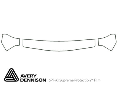 tracker Avery Dennison Clear Bra Hood Precut PPF Diagram