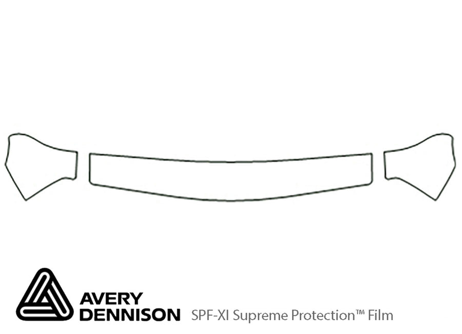 tracker Avery Dennison Clear Bra Hood Precut PPF Diagram