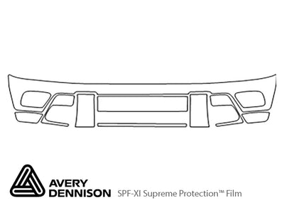 trailblazer Avery Dennison Clear Bra Bumper Precut PPF Diagram