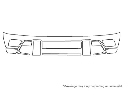 trailblazer 3M Clear Bra Bumper Precut PPF Diagram