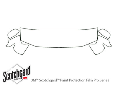 trailblazer 3M Clear Bra Hood Precut PPF Diagram