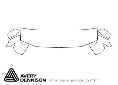 trailblazer Avery Dennison Clear Bra Hood Precut PPF Diagram