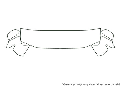 trailblazer 3M Clear Bra Hood Precut PPF Diagram