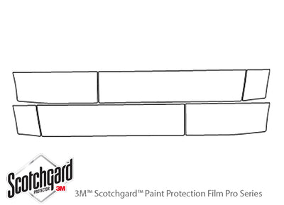 trailblazer 3M Clear Bra Door Cup Precut PPF Diagram