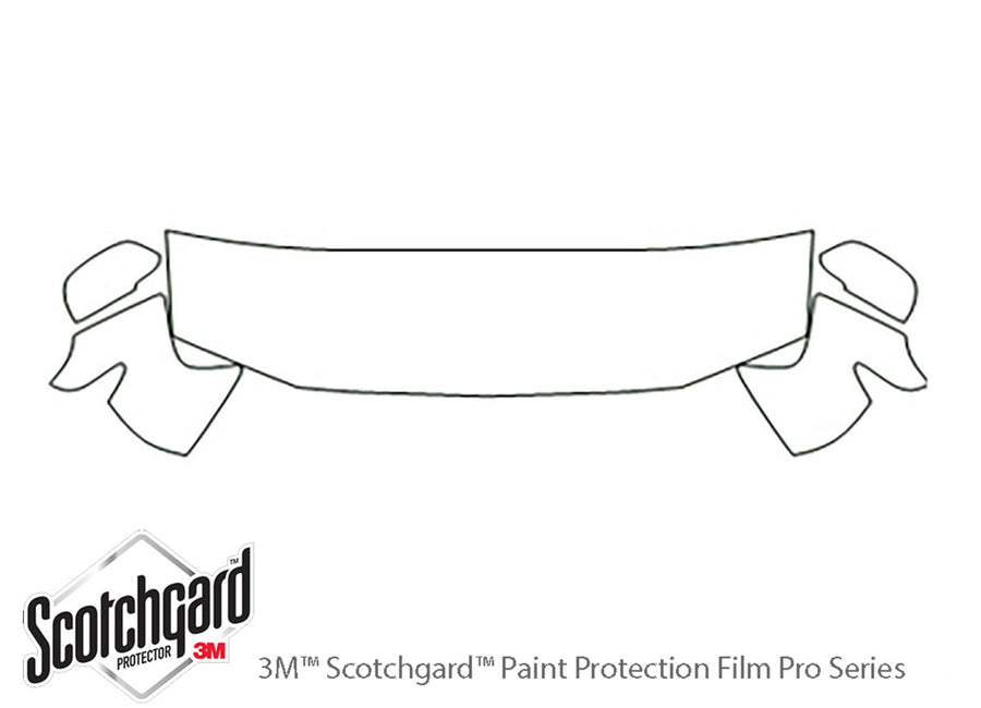 trailblazer 3M Clear Bra Hood Precut PPF Diagram