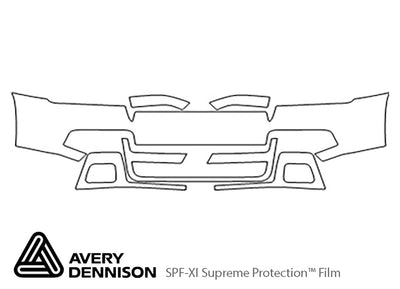 trailblazer Avery Dennison Clear Bra Bumper Precut PPF Diagram