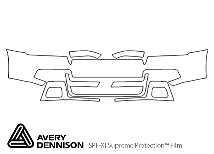 trailblazer Avery Dennison Clear Bra Bumper Precut PPF Diagram