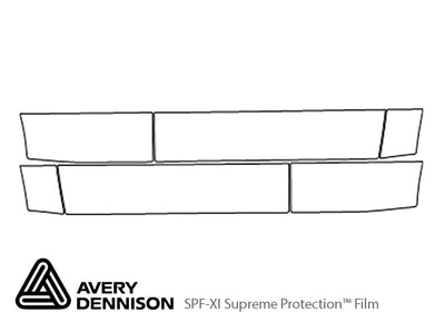 trailblazer Avery Dennison Clear Bra Door Cup Precut PPF Diagram
