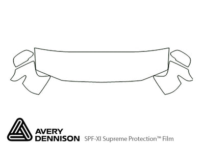 trailblazer Avery Dennison Clear Bra Hood Precut PPF Diagram