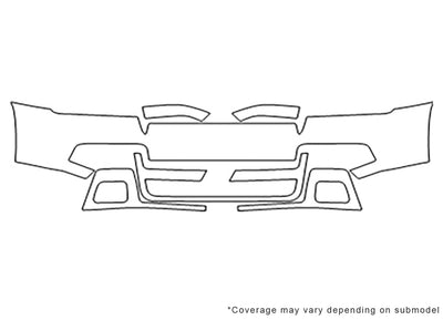 trailblazer Avery Dennison Clear Bra Bumper Precut PPF Diagram
