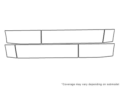 trailblazer 3M Clear Bra Door Cup Precut PPF Diagram