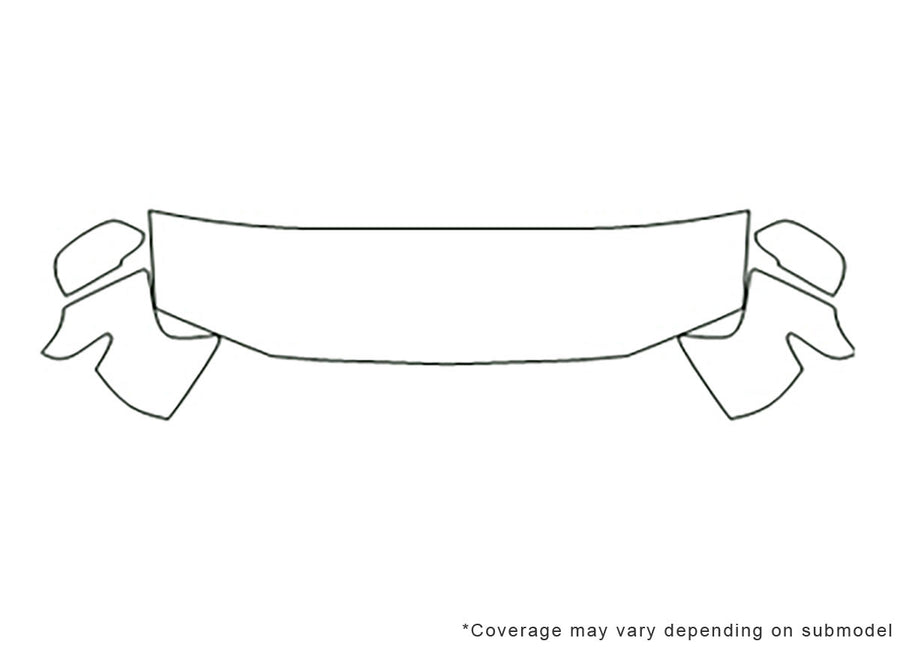 trailblazer 3M Clear Bra Hood Precut PPF Diagram